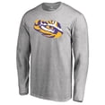 thumbnail image 2 of Men's Ash LSU Tigers Primary Logo Long Sleeve T-Shirt, 2 of 3