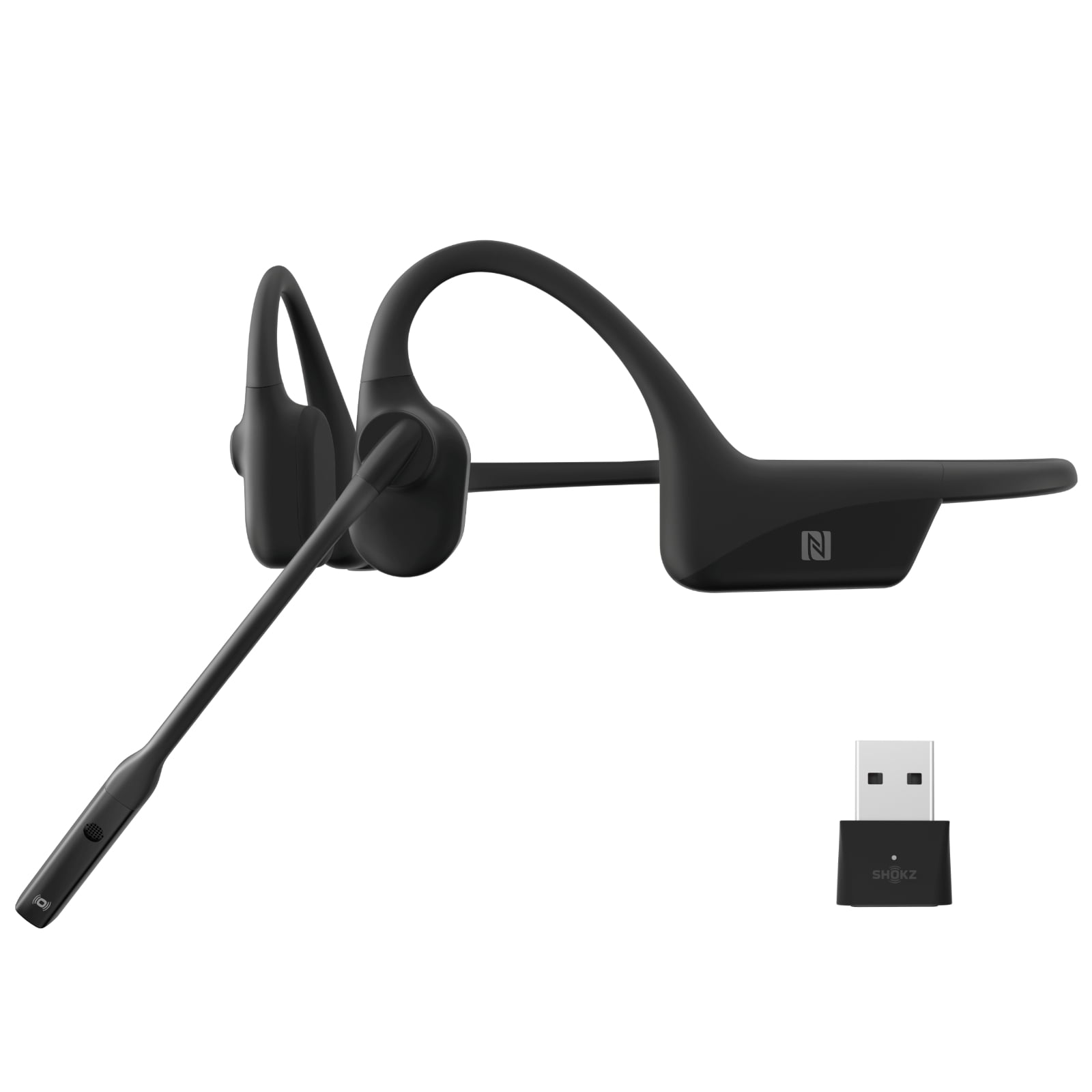 Shokz OpenComm UC - Bone Conduction Bluetooth Stereo Computer Headset with  Loop 100 (USB-A, Black)
