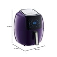thumbnail image 3 of 5.8Qt Purple Air Fryer 1400W - Touchscreen with 8 Presets, 6‑Piece Accessory Kit, XL Capacity, Low‑Fat Cooking, Dishwasher Safe, 3 of 6