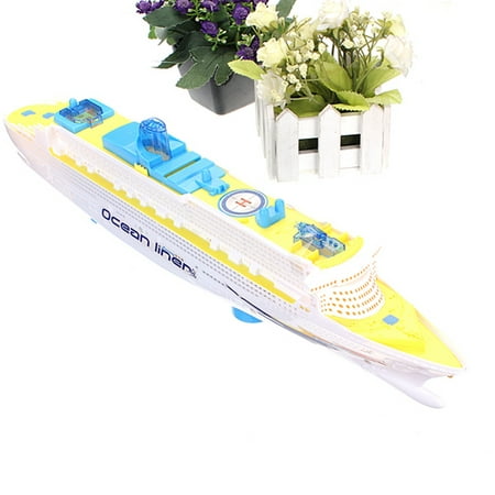 Ocean Liner Cruise Ship Boat Electric Toy Gift Flash LED Light Sound Kid Child Children Tank Flashing Light & Sound (Best Boats For Ocean Cruising)