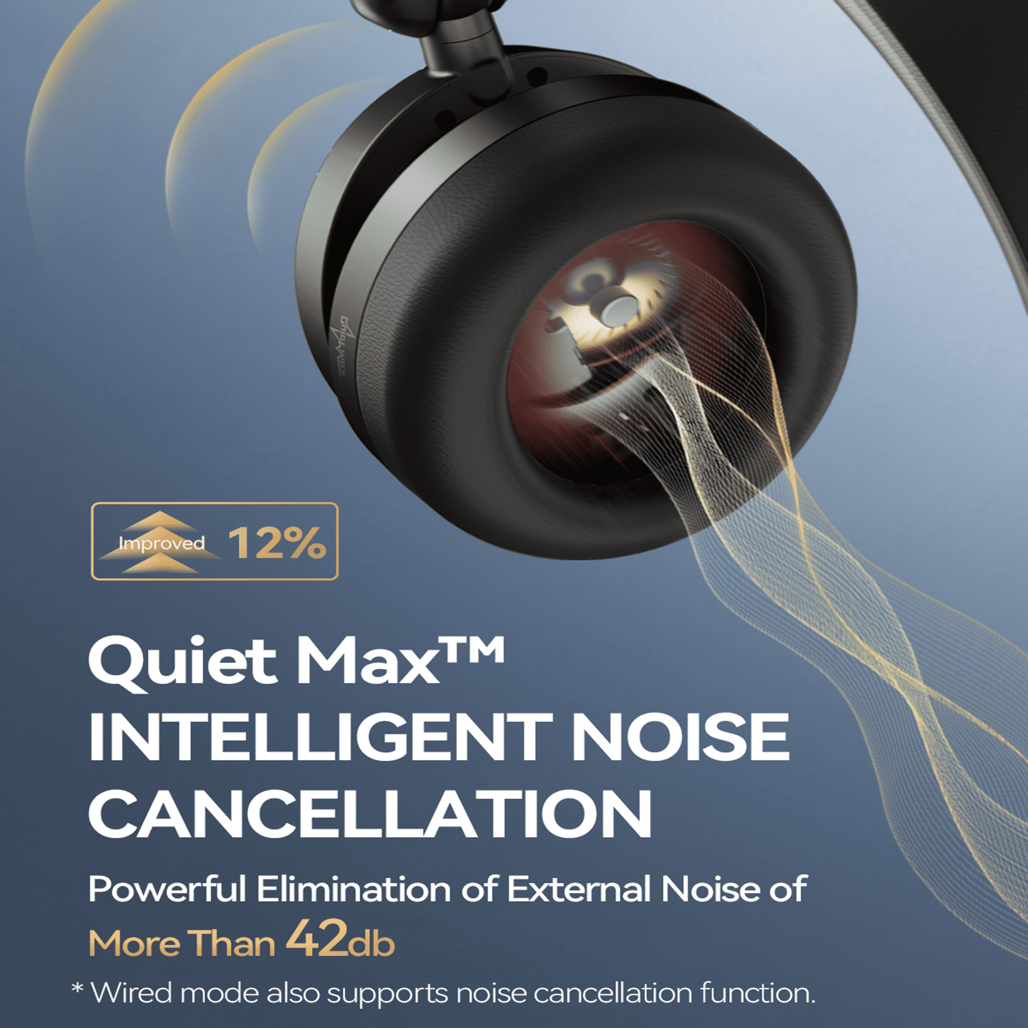 1MORE Sonoflow Pro HQ51 Bluetooth over-ear Headphones with Built-in Mic, Matte Gary