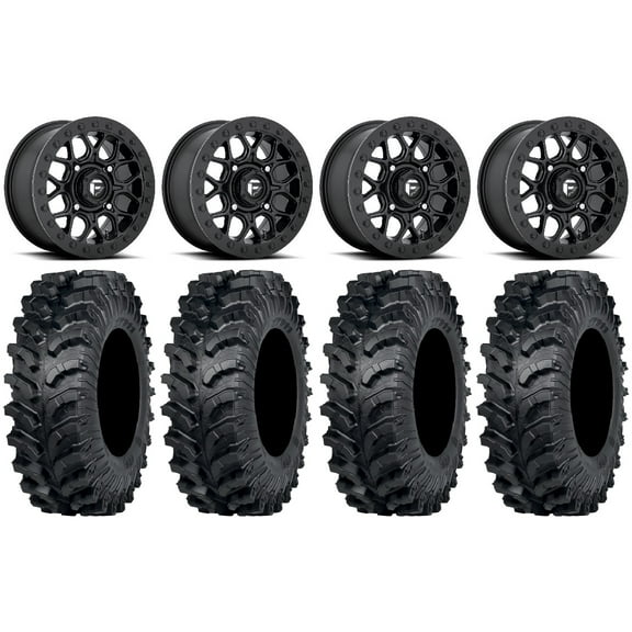 Fuel Tech Beadlock 15" Wheels Bk 32" MT911 Tires Polaris RZR XP 1000 / PRO XP / Ranger XP 900/1000