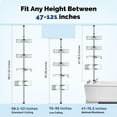 thumbnail image 2 of Corner Shower Caddy Tension Pole: Quick Installation  Rustproof Bathroom Organizer Shelves for Bathtub Shampoo Storage, 2 of 7