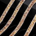 thumbnail image 3 of 3 Yards Crystal Rhinestone Ribbon,Resin Diamond Ribbons for Crafts,Bling Rhinestone Ribbon,Topboutique Self Adhesive Diamond Ribbon for Wedding Decor and Birthday Cakes,0.4 Inch,Gold, 3 of 7