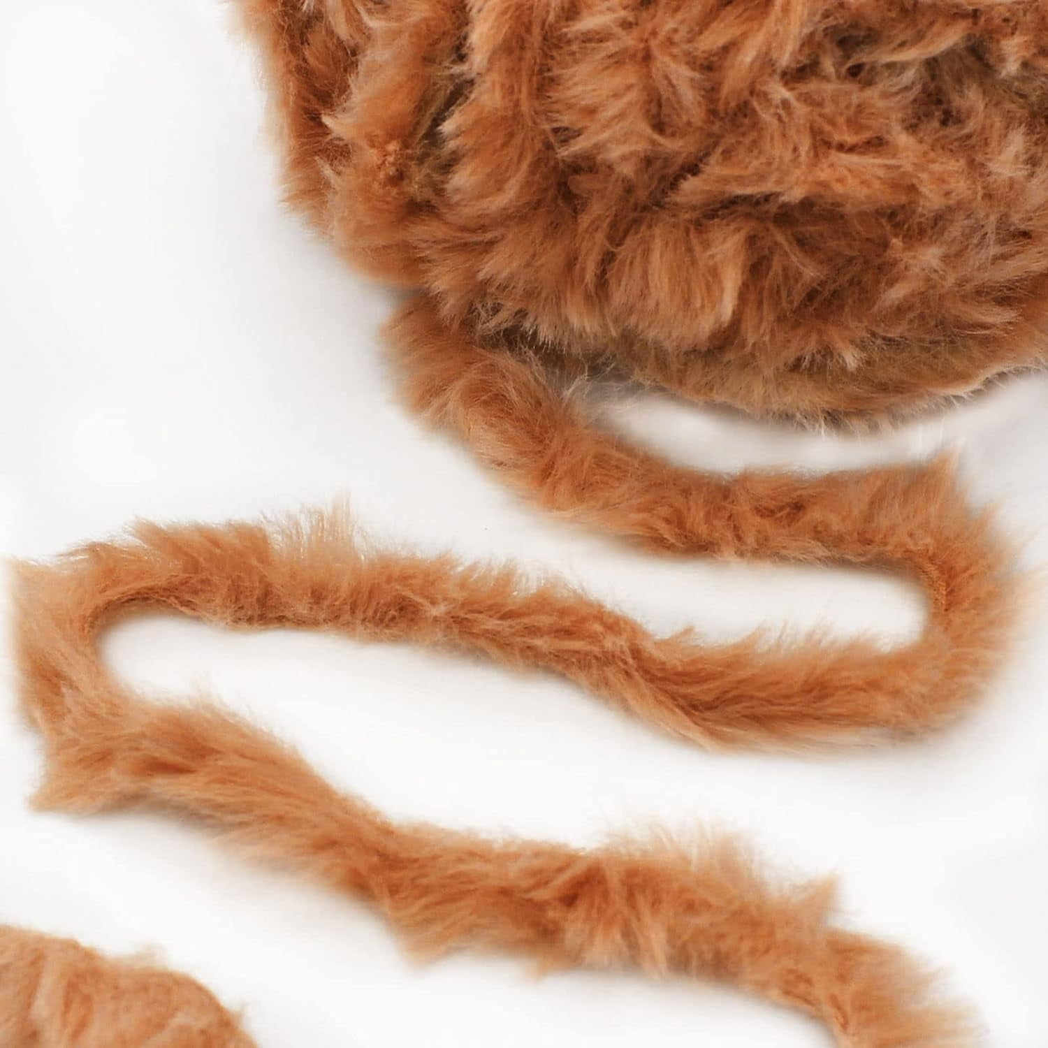 2 Pack/ 6Pack Super Soft Fur Yarn Chunky Fluffy Faux Fur Yarn Eyelash Yarn for Crochet Knit - Each Length 98.5 ft