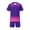 Purple E, variant on IFNWSV Girls Athletic Sets 2 Piece Short Sleeve Round Neck Thin and Breathable Top and Shorts with Pocket Set Blue 8-10 Years