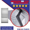 thumbnail image 4 of Whole Parts Refrigerator French Door Seal Gasket (Black Color) Part# W10830047 - Replacement & Compatible with Some Jenn Air, Kitchen Aid and Whirlpool Refrigerators, 4 of 7