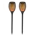 thumbnail image 1 of Paquete de 2 linternas solares para exteriores con 33 LED y llama parpadeante, 1 of 8