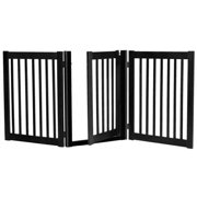 Essential Pet Products 42424 Three Panel Walk Thru Pet Gate - Black