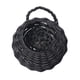 thumbnail image 5 of Macetero de pared shamjiam cesta de flores colgante de mimbre negro, 5 of 8