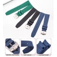 thumbnail image 6 of 20mm Curved End Watchband Sport Waterproof Soft Rubber Watch Strap Black Blue Green Men Women Diving Wrist Band, 6 of 6