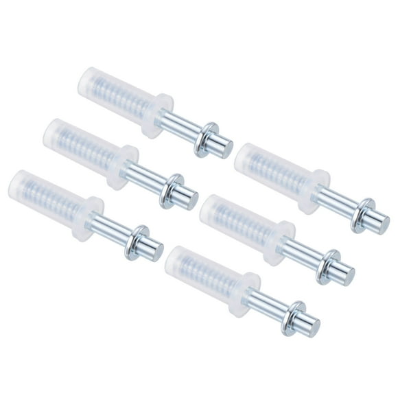 Unique Bargains Bifold Door Hardware, 6-Pack Bi-Fold Door Top Pivot, Bifold Closet Door Hardware Repair Part Kit, Silver