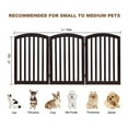 thumbnail image 2 of Freestanding Pet Gate, Wide Dog Gates, Panel Dog Gate, Dog Fence Indoor Puppy Gate with 3 Foot Supporters for Living Room, House, Doorways, Stairs, Brown, 2 of 5