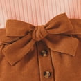 thumbnail image 5 of Toddler Girl Fall Winter Outfit Skirt Set Turtleneck Cotton Pullover Top Button Mini Skirt with Belt 1-5Y, 5 of 5