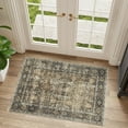 thumbnail image 2 of BERTHMEER Tapis de Petite Taille 2'x3' Lavables pour Porte, Entrée, Chambre, Intérieur, Tapis Usés, Brun, 2 of 6