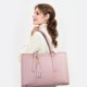 thumbnail image 2 of Bolsa para portátil LOVEVOOK para mujer de 15.6 pulgadas, piel sintética, rosa, 2 of 9