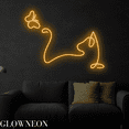 thumbnail image 2 of Glowneon Cat With Butterfly Neon Sign, Cat With Butterfly Led Light, 2 of 4