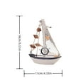 thumbnail image 2 of LAMIRO Wooden Sailing Boat Model Mini,Handmade Vintage Nautical Wood Sailing Boat Decoration,for Table Ornament,Photo Props,Beach Ocean Theme Party and Room Decor, 2 of 7