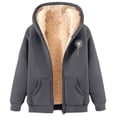 thumbnail image 1 of Cardigan d'Hiver en Velours Épais et Chaud pour Femmes, Sweat à Capuche Sherbet, Veste Zippée, Chandails en Molleton d'Automne pour Femmes, Chandails à Capuchon en Mousse, Mode plus, Chandails à Capuchon & Chandails en Molleton pour Femmes, Gris G, 1 of 3