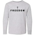 thumbnail image 3 of Inktastic Freedom with Cross Long Sleeve Youth T-Shirt, 3 of 5