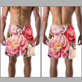 thumbnail image 3 of luoweisi Men's Beach Shorts Quick Dry Swim Trunks with Mesh Lining Peony S, 3 of 5