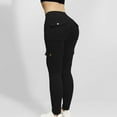 thumbnail image 5 of Women's Yoga Wide Waistband Pants - Elastic High Waist, Multiple Pockets, Nylon-Spandex Blend, Active Bottoms for Sports/Casual, 5 of 6