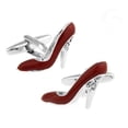 thumbnail image 1 of Zapato de tacón alto rojo Cuff Links para hombre y mujer, 1 of 3