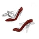 thumbnail image 1 of Zapato de tacón alto rojo Cuff Links para hombre y mujer, 1 of 3
