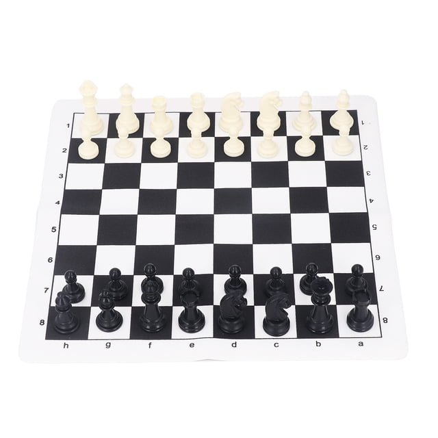 Juego de ajedrez internacional Bling Bling tablero de ajedrez de Cuero PU negro piezas de ajedrez