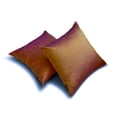 thumbnail image 5 of The HomeCentric Decorative Throw Pillow covers Gold & Purple Pack of 2, 14"x14" (35x35 cm) Art Silk Solid & Two Tone Silk Pillow Case For Sofa Hotels, living, Bed Room, Modern - Gold & Purple Luxury, 5 of 9