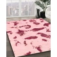 thumbnail image 2 of Ahgly Company Indoor Rectangle Abstract Watermelon Pink Abstract Area Rugs, 7' x 10', 2 of 6