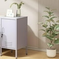 thumbnail image 3 of AKDSteel Metal Locker Nightstand with Shelf,Single Door Lockable Metal End Table,Modern Bedside Table, Versatile Side Cabinet for Bedroom, Living Room, or Office, 3 of 6