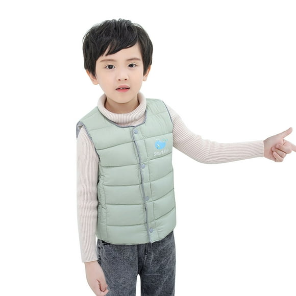 Child Kids Toddler Baby Boys Girls Cute Cartoon Animals Letter Sleeveless Winter Solid Coats Vest Jacket Outer Outwear Outfits Clothes Boys Coats Size 8
