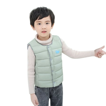 

Child Kids Toddler Baby Boys Girls Cute Cartoon Animals Letter Sleeveless Winter Solid Coats Vest Jacket Outer Outwear Outfits Clothes 4t Winter Coat
