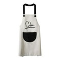 thumbnail image 2 of EUDIDV Aprons for Women With Pockets Apron Kitchen New PVC Household Sleeveless Ant-fouling Work Clothes Men And Women Fashion Cute Wateroof Overalls plus Size Pinafore Apron Pinafore Aprons for Women, 2 of 2