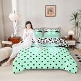 thumbnail image 4 of Castle Fairy Kawaii Ribbon Bow Queen Comforter Set,Leopard Print Bedding Comforter Set, 4 of 8