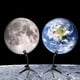 thumbnail image 2 of Proyector LED de Luna y tierra para niños y niñas lámpara Kuymtek de foto atmósfera luz nocturna para dormitorio decoración de pared suministros de regalo, 2 of 9