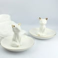 thumbnail image 3 of Ring Dish Ceramic Decorative Fox Shape Jewelry Dish Trinket Tray Ring Holder, 3 of 5