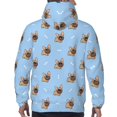 thumbnail image 7 of Wukai Brown French Bulldog Print Men Hoodies Fleece Sweatshirts Long Sleeve Sweaters Pullover Fall Outfits Winter Clothes-X-Large, 7 of 7