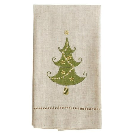 

Saro Lifestyle XM756.N1422 14 x 22 in. Embroidered & Hemstitched Lighted Christmas Tree Guest Towels Natural - Set of 4