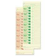Lathem Time Universal Time Card, Side Print, 3 1/2 x 9, Bi-Weekly/Weekly, 2-Sided 100/Pack -LTHM2100