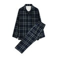 thumbnail image 1 of LSLJS Ensembles de Pyjama pour Hommes Décontractés à Carreaux Vêtements d'Intérieur Hauts à Manches Longues Pantalons Col Rabattu Pyjamas de Nuit Ensembles Cadeaux pour Hommes, 1 of 2