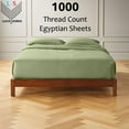 thumbnail image 2 of 24" EXTRA DEEP POCKETS - 1000-Thread Count 100% Egyptian Cotton Twin Sheet Set, Long Staple Cotton, 1000-TC Pure Cotton - Twin, Sage, 2 of 7