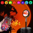 thumbnail image 1 of Sunset Lamp Projection LED Night Light Projector 180 Degree Rotation FYBTO tic Visual USB Port Million Colors Changing RGB Atmosphere Light for Bedroom Decor Photography with APP/Voice, 1 of 5