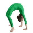 thumbnail image 4 of renvena Kids Girls Long Sleeves Full Body Unitard Gymnastics Leotard Dancewear Size 3-14 Green 5-6, 4 of 7