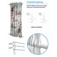 thumbnail image 3 of Country Star Brown Blackout Curtains, French Door Curtains for Door Window, Vintage Rustic Texas Stars Wooden Privacy Drapery for Patio/Sidelight Doors, 1 Panel with Tieback, 25 x 72 Inches, 3 of 6