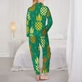 thumbnail image 6 of Goofa Pineapples1 Printed Women’s 2 Piece Pajama Set Super,Pajamas Women's Long Sleeve Sleepwear Soft Button Down Loungewear Pjs Lounge Set Nightwear-Medium, 6 of 9
