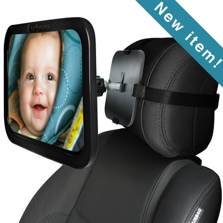 OxGord Baby Car Mirror for Rear Facing Backseat Carseat for Infant & Toddler - 360 Adjustable & Double
