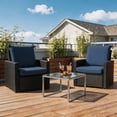 thumbnail image 6 of Goodgoods 18" x 36" Outdoor Dining Chair Cushions, 2-Pack Water & Fade Resistant Patio Cushions with Ties, Dark Blue, 6 of 7