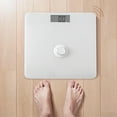 thumbnail image 5 of Tuphregyow Self-Powered Glass Bathroom Scale with High Accuracy, No Batteries or Charging Required, Large LED Display for Easy Reading White, 5 of 6